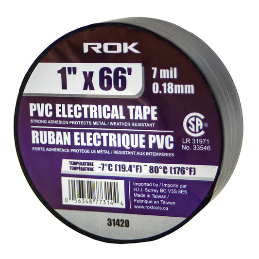 1-Inch Black PVC Electrical Tape | Insulating Tape