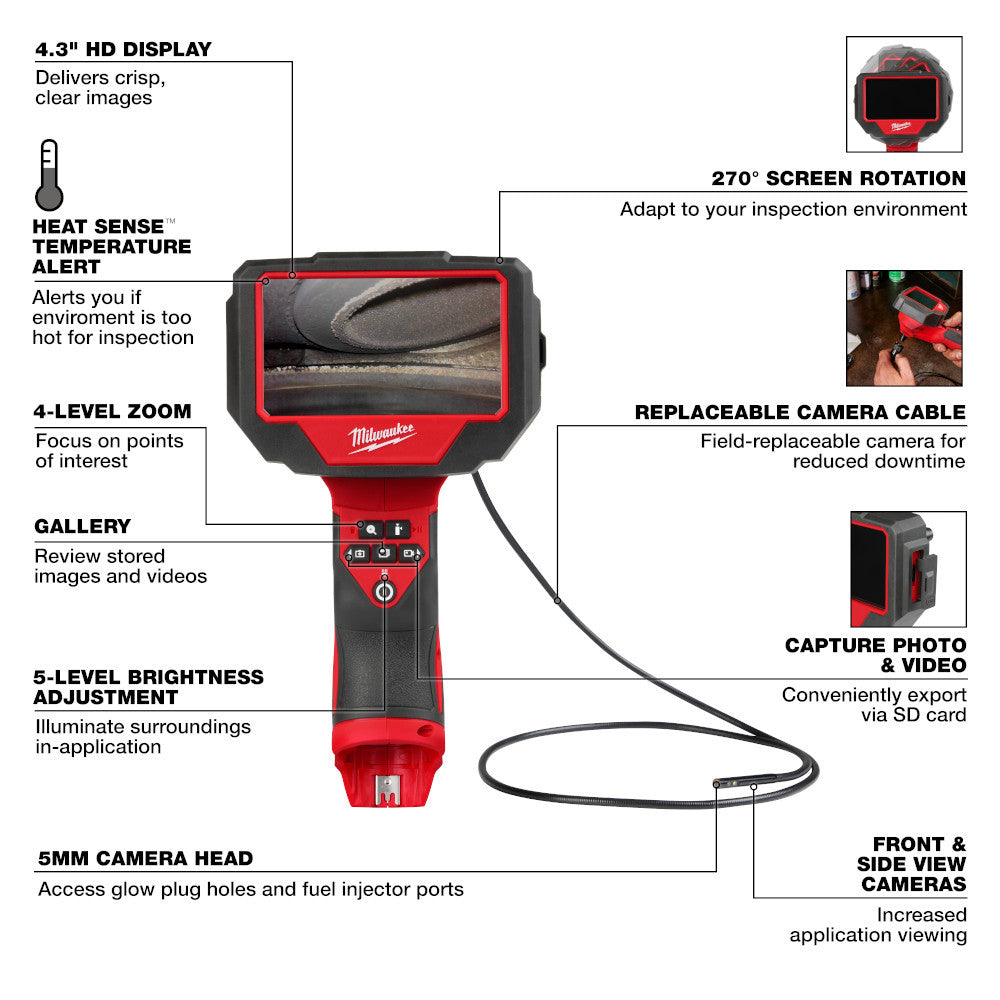 Milwaukee 3150-20 M12 Auto Technician Borescope (Tool Only)
