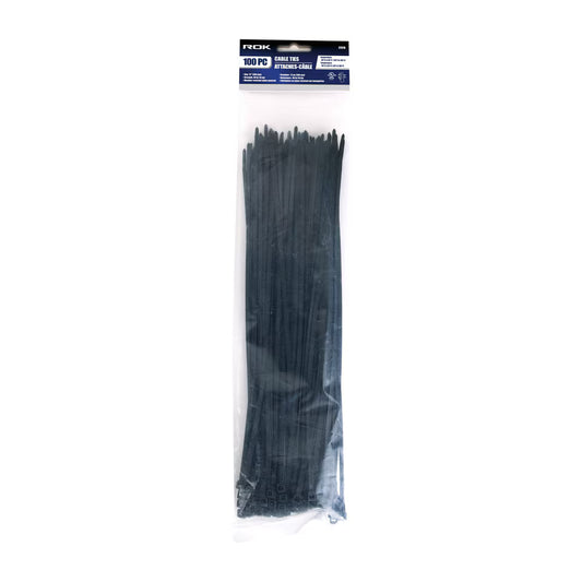 100 Pcs 12-Inch Black Nylon Cable Ties | Self-Locking Zip Ties for Wire & Cable Management