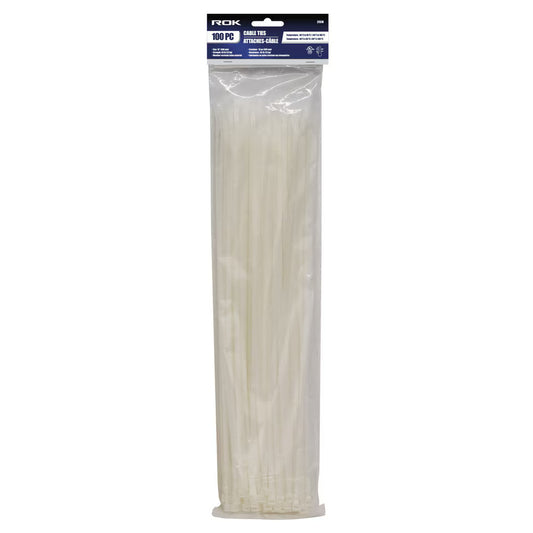Clear Nylon Cable Ties, 16-Inch