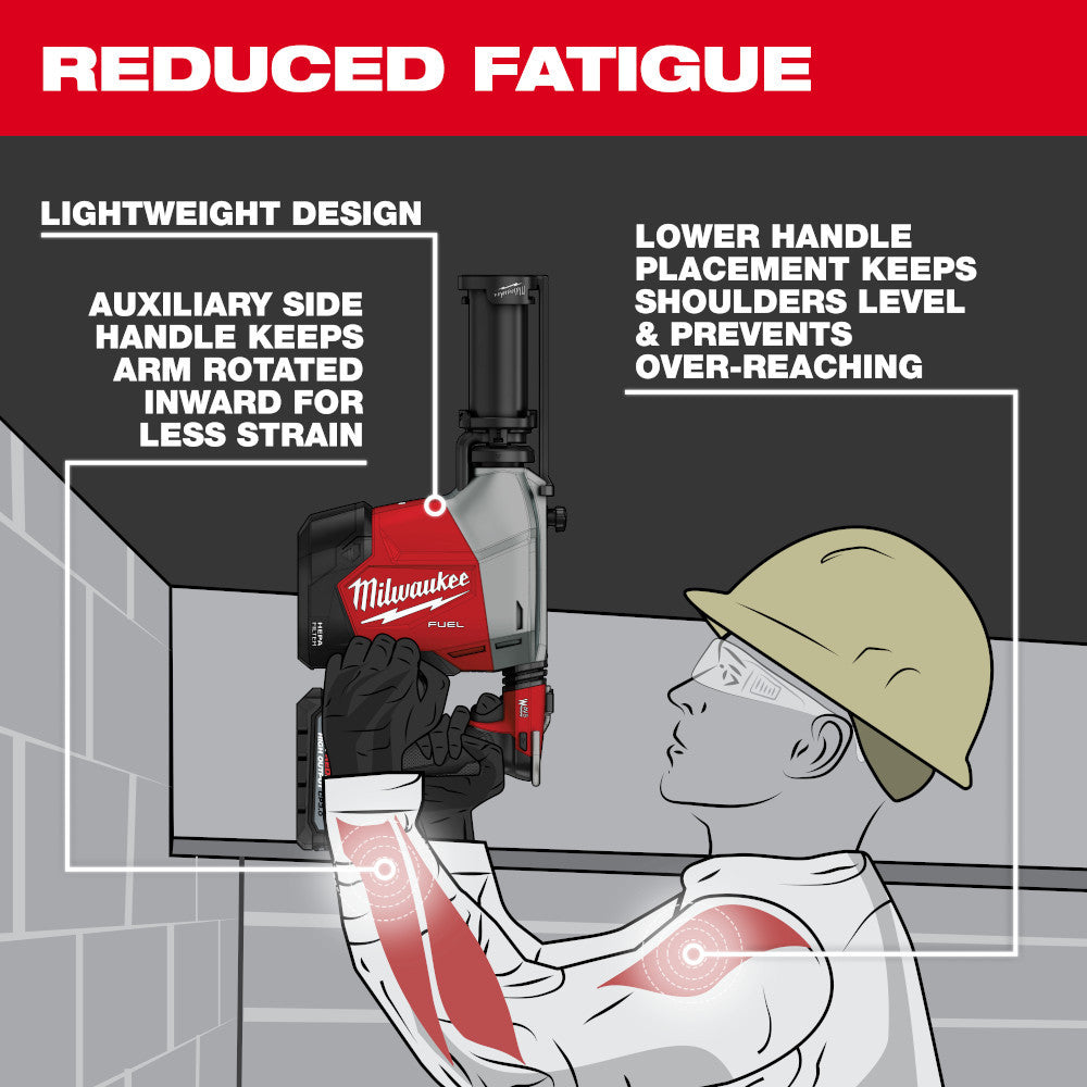 Milwaukee 3311-22 M18 FUEL Cordless Brushless Overhead 5/8in SDS Plus Rotary Hammer with Integrated Dust Extraction Kit