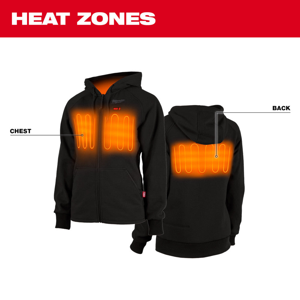 Milwaukee 336B-21L M12 Women's Heated Black Hoodie Kit - Large