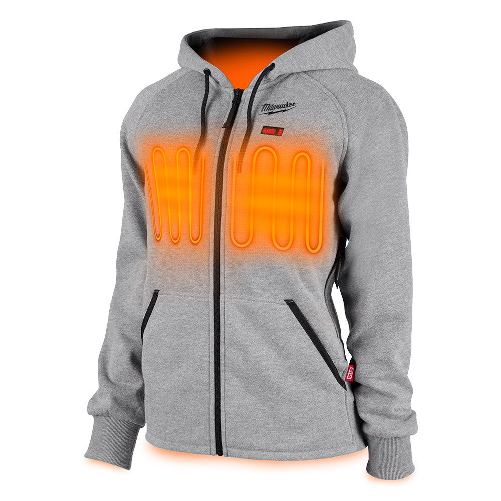Milwaukee 336G-21L M12 Women's Heated Gray Hoodie Kit - Large
