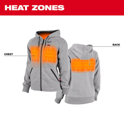 Milwaukee 336G-21XL M12 Women's Heated Gray Hoodie Kit - Extra Large