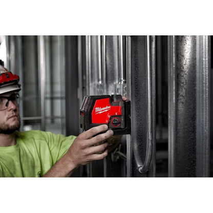 Milwaukee 3522-21 Green 100 ft. Cross Line and Plumb Points Rechargeable Laser Level with Lithium-Ion Battery