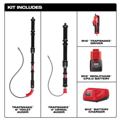 Milwaukee 3577-21 M12 TRAPSNAKE 2-Tool Auger Combo Kit
