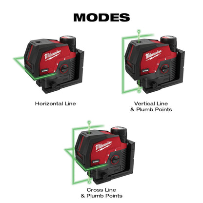 Milwaukee 3622-21 M12 Green Cross-Line and Plumb Points Laser Level Kit