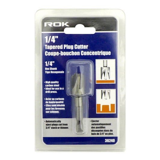 1/4" Wood Plug Cutter for Making Wooden Plugs