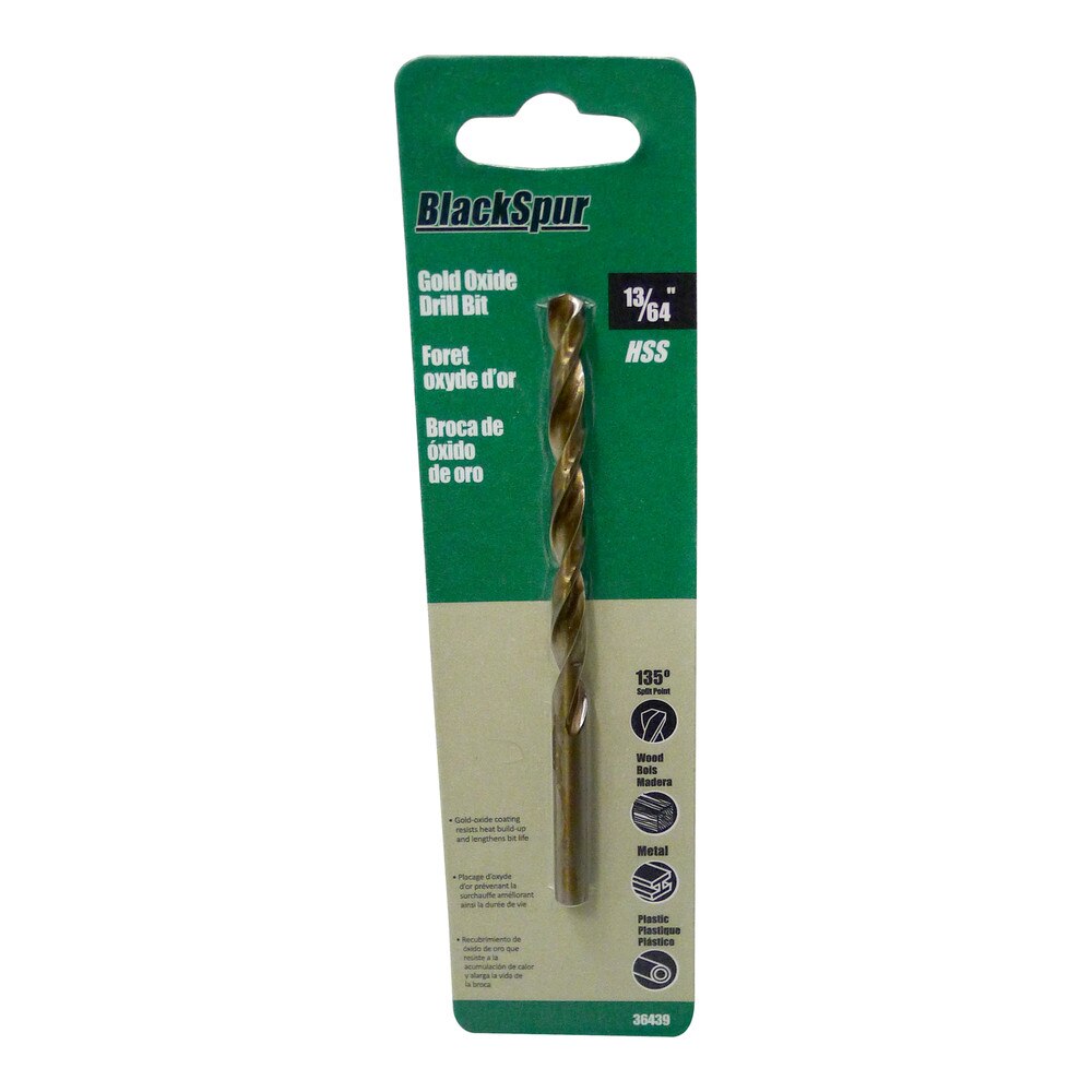 13/64" HSS Gold Oxide Drill Bit for Precision Drilling