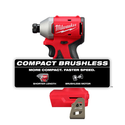 Milwaukee 3650-20 M18 Cordless Brushless Compact 1/4in Hex Impact Driver (Tool Only)