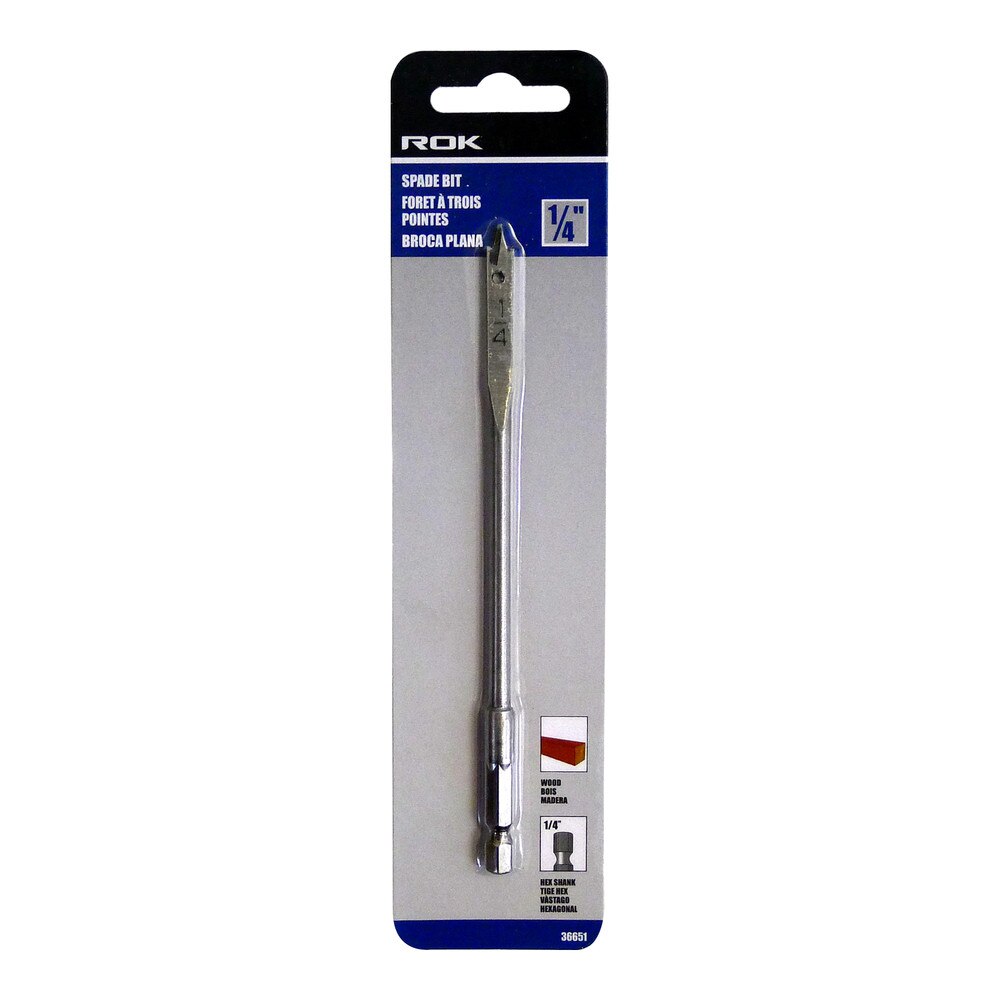 1/4" Spade Drill Bit for Wood Drilling