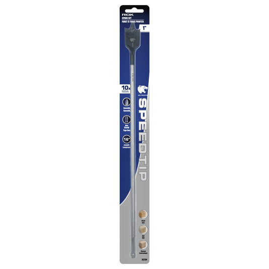 1" × 16" Spade Bit with SpeedTip for Wood Drilling