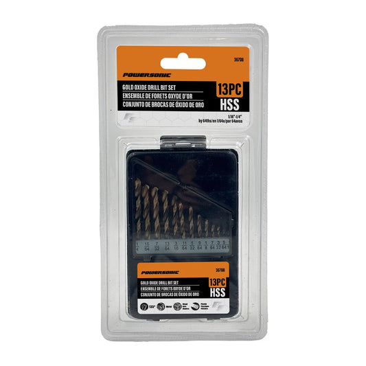 13 PC Gold Oxide Drill Bit Set for General Drilling