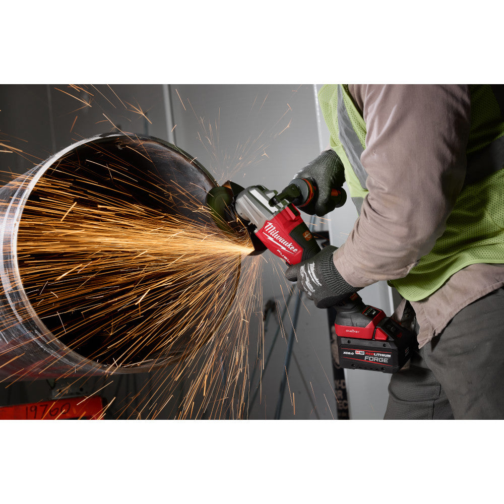 Milwaukee 3676-20 M18 FUEL Cordless Brushless 4-1/2in / 6in Braking Angle Grinder with Dual Trigger Paddle Switch (Tool Only)