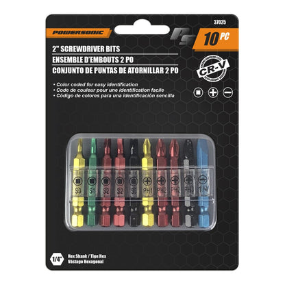 10 Pcs 2" Cr-V Screwdriver Bit Set | Driver Bits