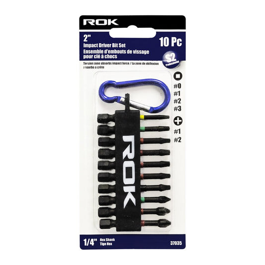 10 Pcs 2" Impact Driver Bit Set | Impact Rated Bits