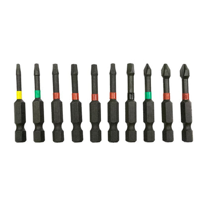 10 Pcs 2" Impact Driver Bit Set | Impact Rated Bits