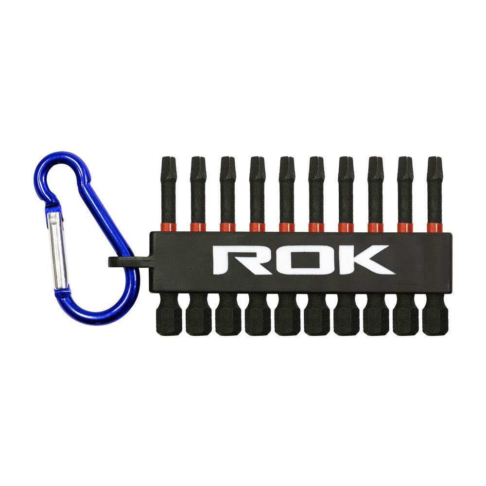 10 Pcs 2" #2 Square Impact Driver Bits | 1/4" Hex Shank