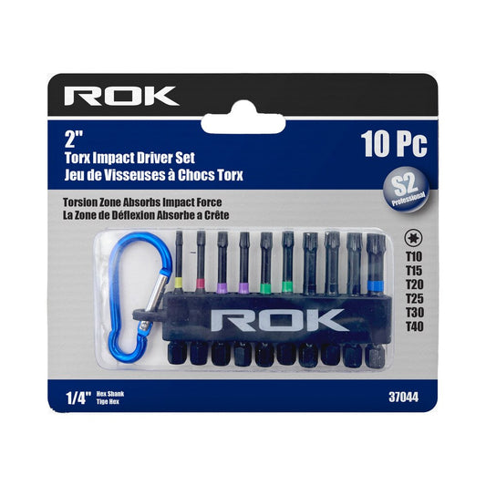 10 Pcs 2" Torx Impact Driver Bits | 1/4" Hex Shank