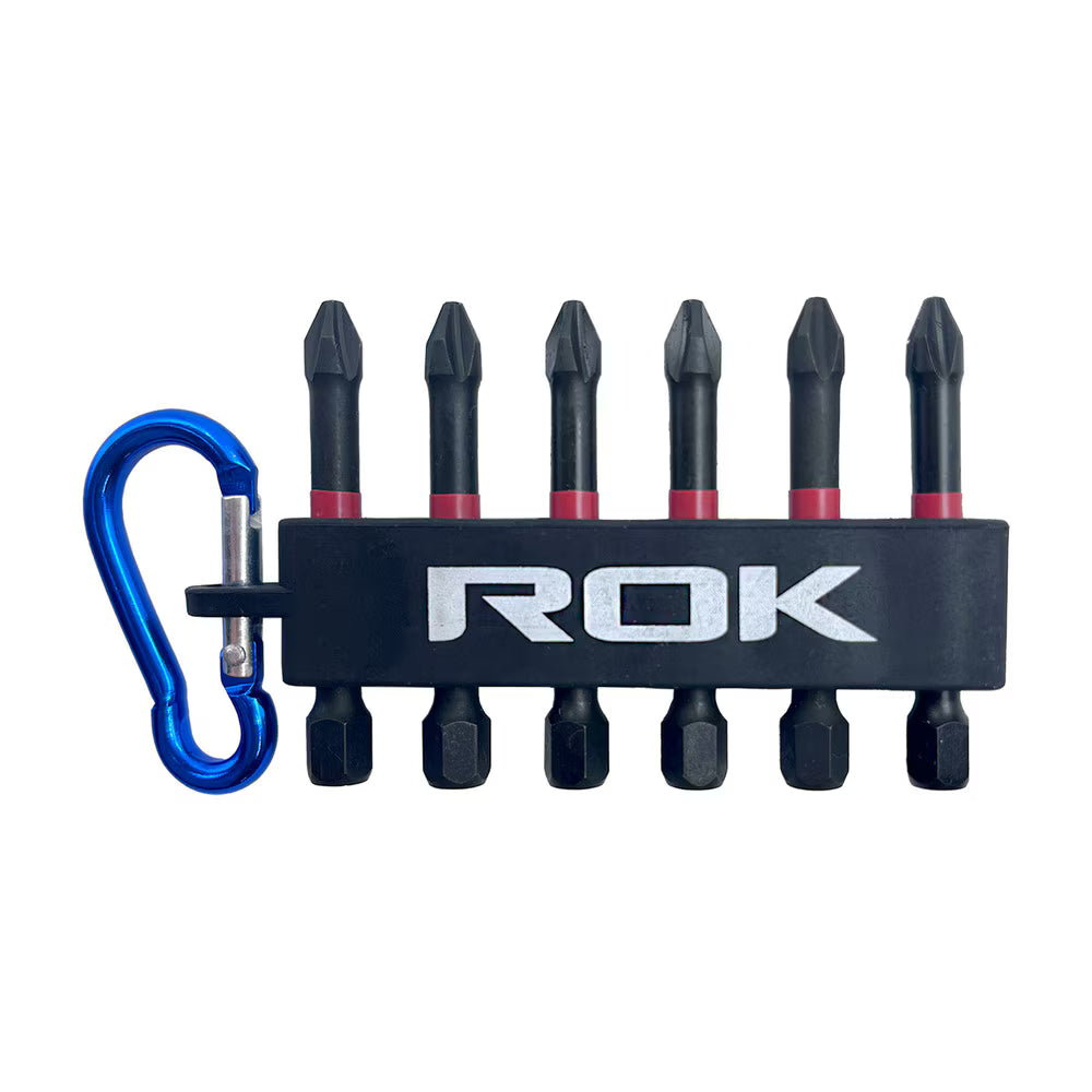 6 Pcs 2" #2 Phillips Impact Driver Bits | 1/4" Hex Shank