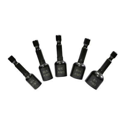 5-Piece Impact Magnetic Nut Driver Set for Power Drills