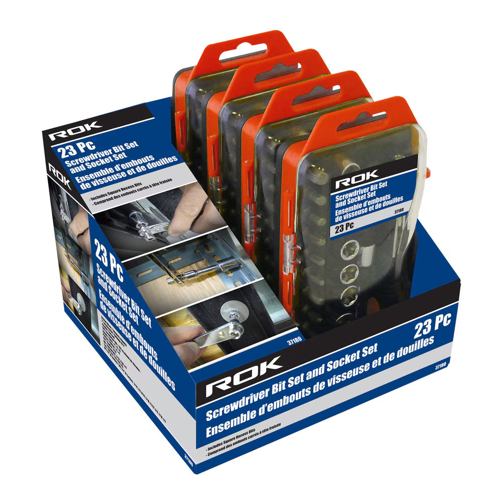 23-Piece Screwdriver Bit and Socket Set for Power Drills