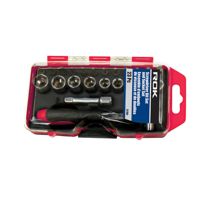 23-Piece Screwdriver Bit and Socket Set for Power Drills