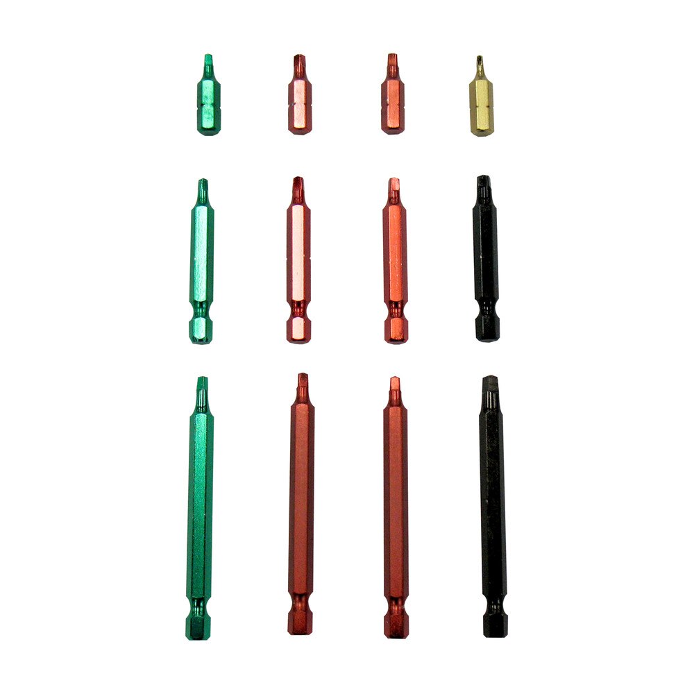12-Piece Square Recess Screwdriver Bit Set