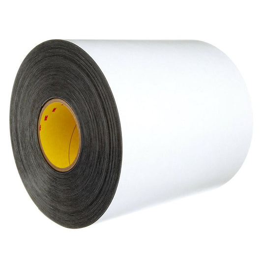A single roll of 3M 3015UC ultra conformable flashing tape with a 6-inch width, featuring a high-stretch grey backing and aggressive acrylic adhesive.