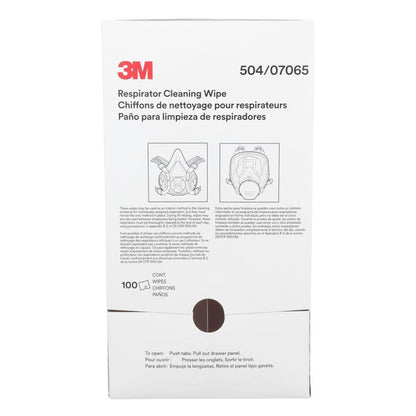 3M 504/07065 respirator cleaning wipes 100 count box for half and full face respirators
