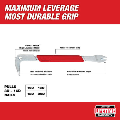 Milwaukee 48-22-9032 12-inch Nail Puller with Dimpler