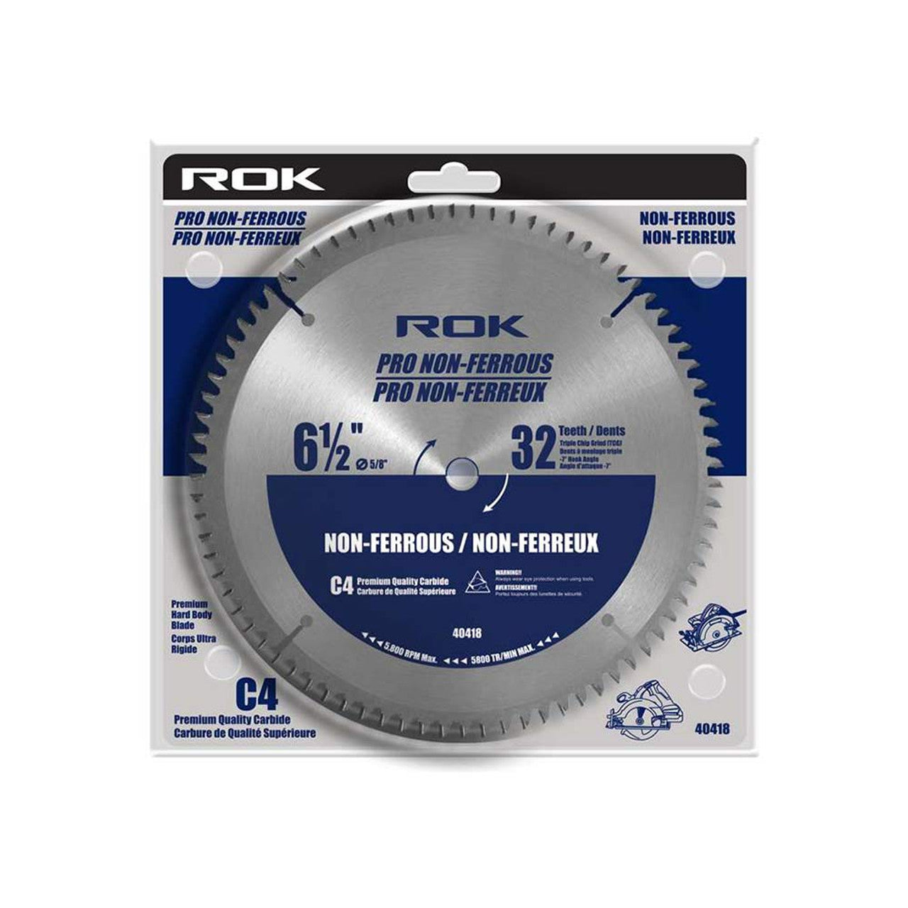 ROK 40418 6-1/2in 32T Pro Non-Ferrous Metal Saw Blade
