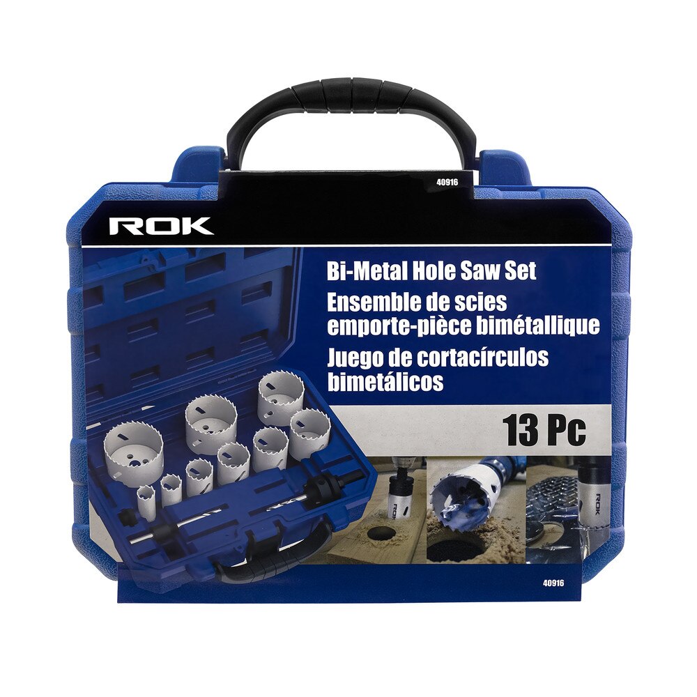 13 Pcs Bi-Metal Hole Saw Set | Hole Cutters with Arbors