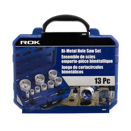 13 Pcs Bi-Metal Hole Saw Set | Hole Cutters with Arbors