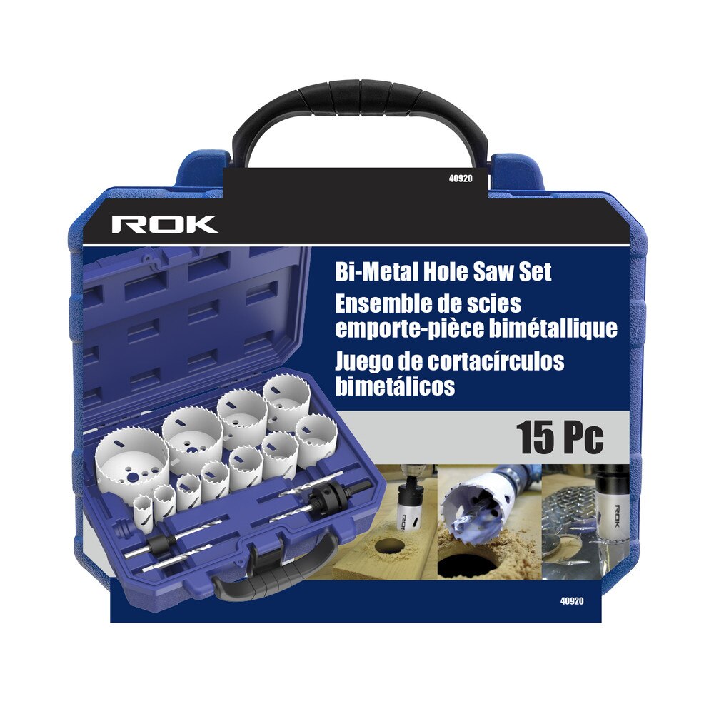 15 Pcs Bi-Metal Hole Saw Set | Hole Cutters with Arbors