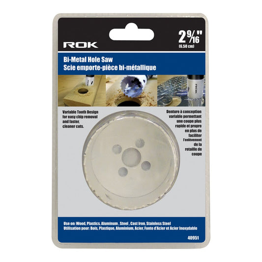 2-9/16" Bi-Metal Hole Saw for Precise Hole Cutting