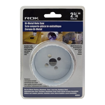 2-3/4" Bi-Metal Hole Saw for Precise Hole Cutting