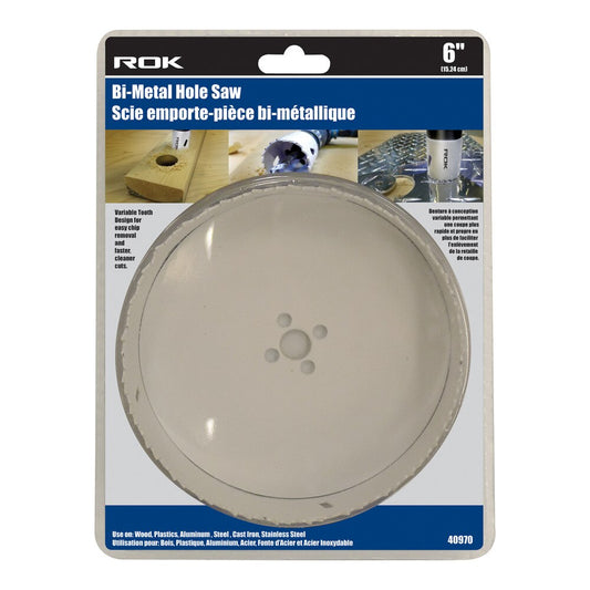 6" Bi-Metal Hole Saw for Large-Diameter Cutting