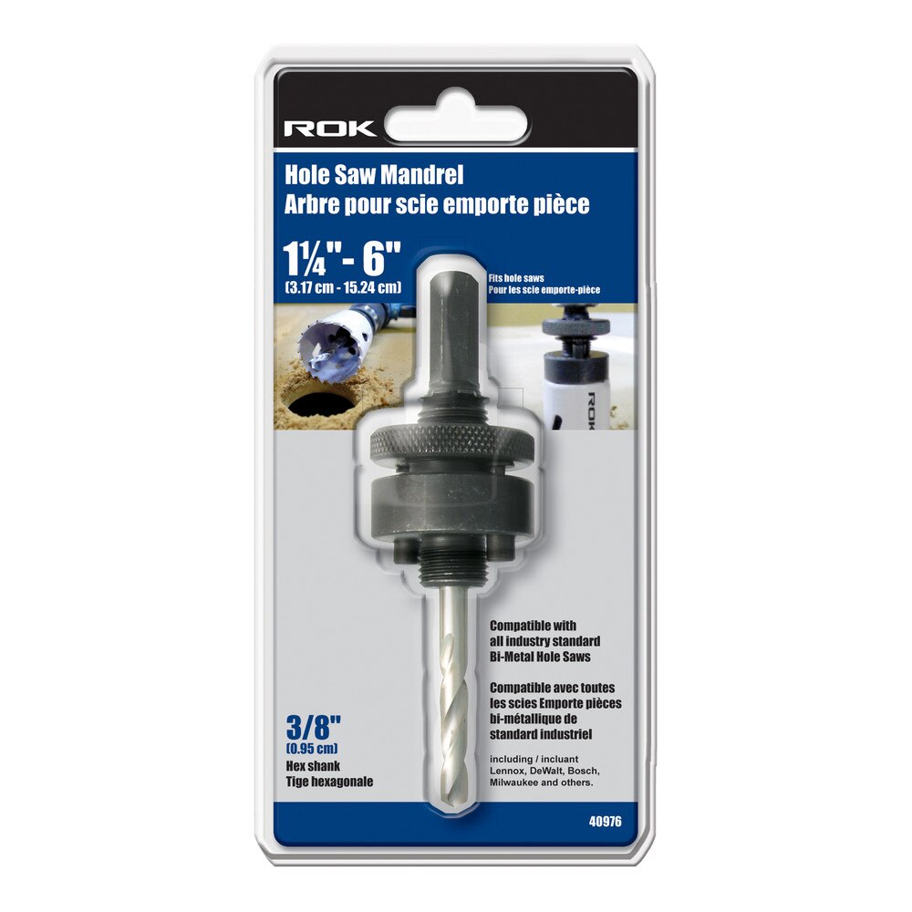 3/8" Hex Hole Saw Mandrel for Power Drills | Hole Saw Arbor Adapter