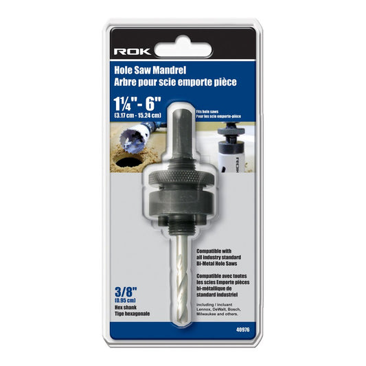 3/8" Hex Hole Saw Mandrel for Power Drills | Hole Saw Arbor Adapter