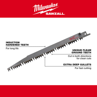 Milwaukee 48-00-1304 SAWZALL 9in 5 TPI Pruning Blade