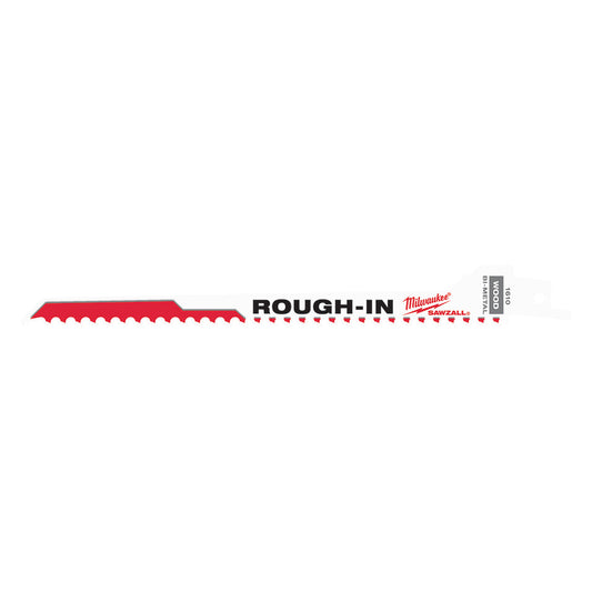 Milwaukee 48-00-1610 SAWZALL 7-3/8in 5 TPI Rough-In Blades - 5pk