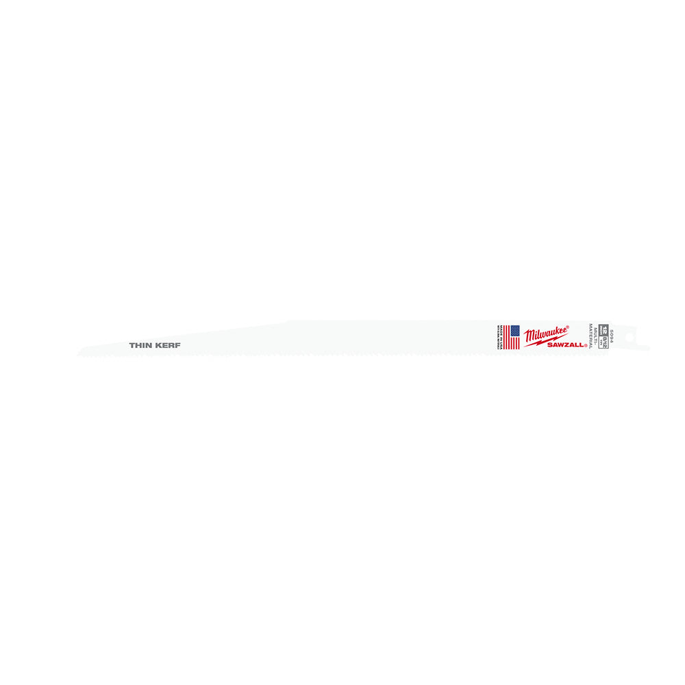 Milwaukee 48-00-5094 SAWZALL THE WRECKER 12in 8/12 TPI Demolition Blades - 5pk