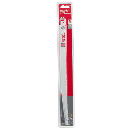 Milwaukee 48-00-5094 SAWZALL THE WRECKER 12in 8/12 TPI Demolition Blades - 5pk