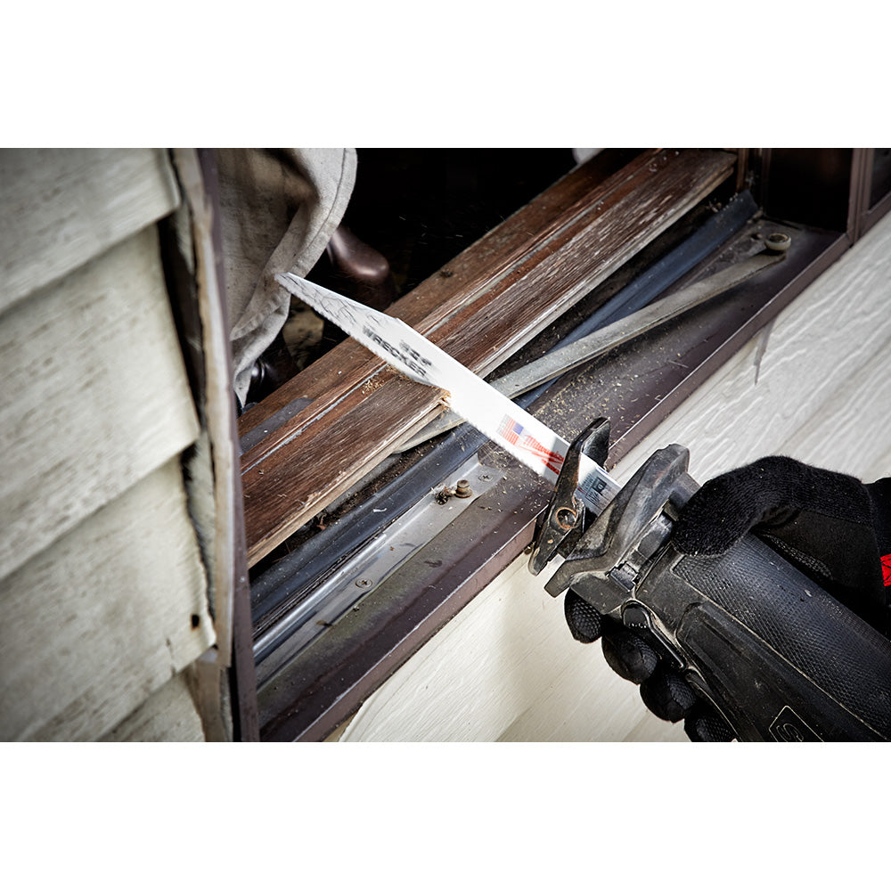 Milwaukee 48-00-5701 SAWZALL THE WRECKER 6in 7/11 TPI Demolition Blades - 5pk