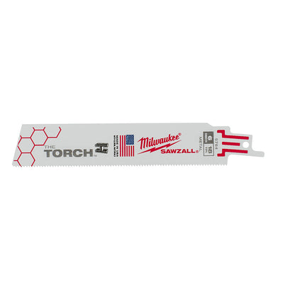 Milwaukee 48-00-5784 SAWZALL THE TORCH 6in 18 TPI Metal Demolition Blades - 5pk