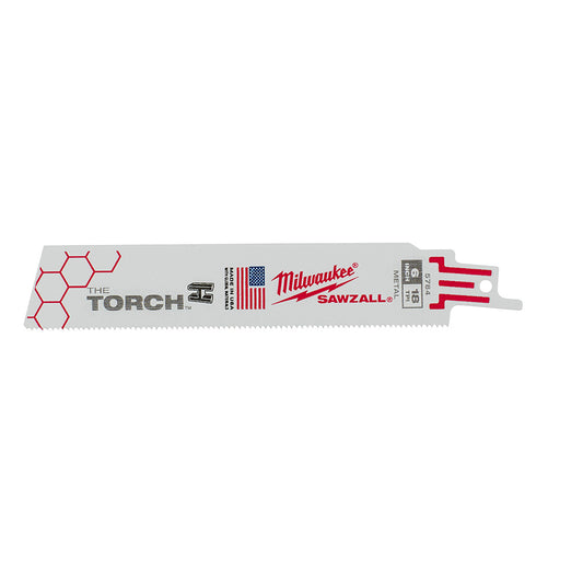 Milwaukee 48-00-5784 SAWZALL THE TORCH 6in 18 TPI Metal Demolition Blades - 5pk