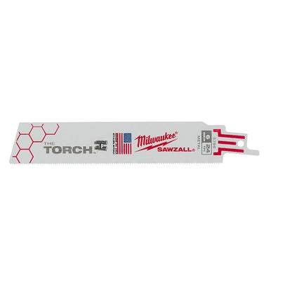 Milwaukee 48-00-5786 SAWZALL THE TORCH 6in 24 TPI Metal Demolition Blades - 5pk