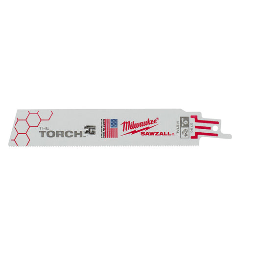 Milwaukee 48-00-5786 SAWZALL THE TORCH 6in 24 TPI Metal Demolition Blades - 5pk