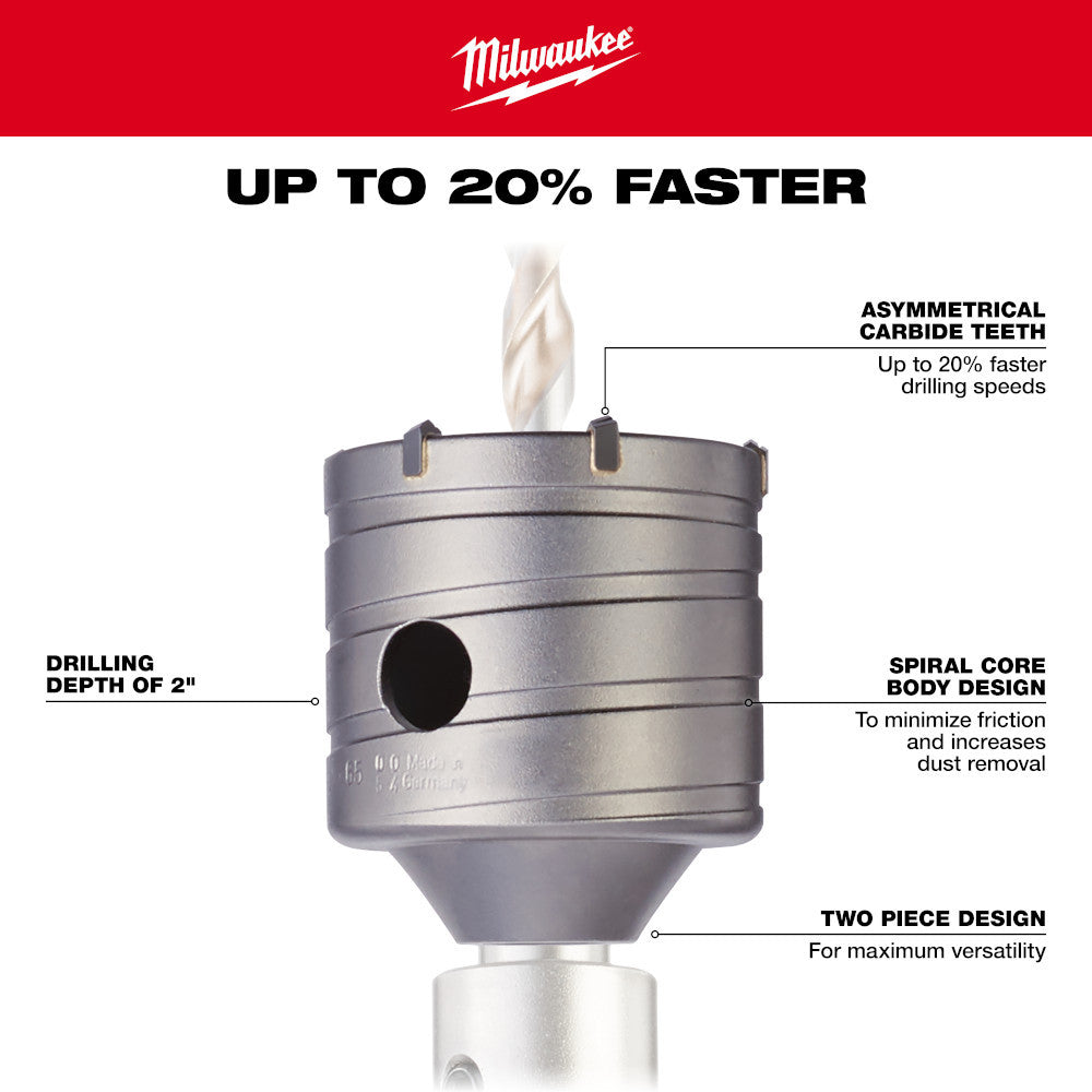 Milwaukee 48-20-5255 4-3/8in x 2in SDS-PLUS Core Bit